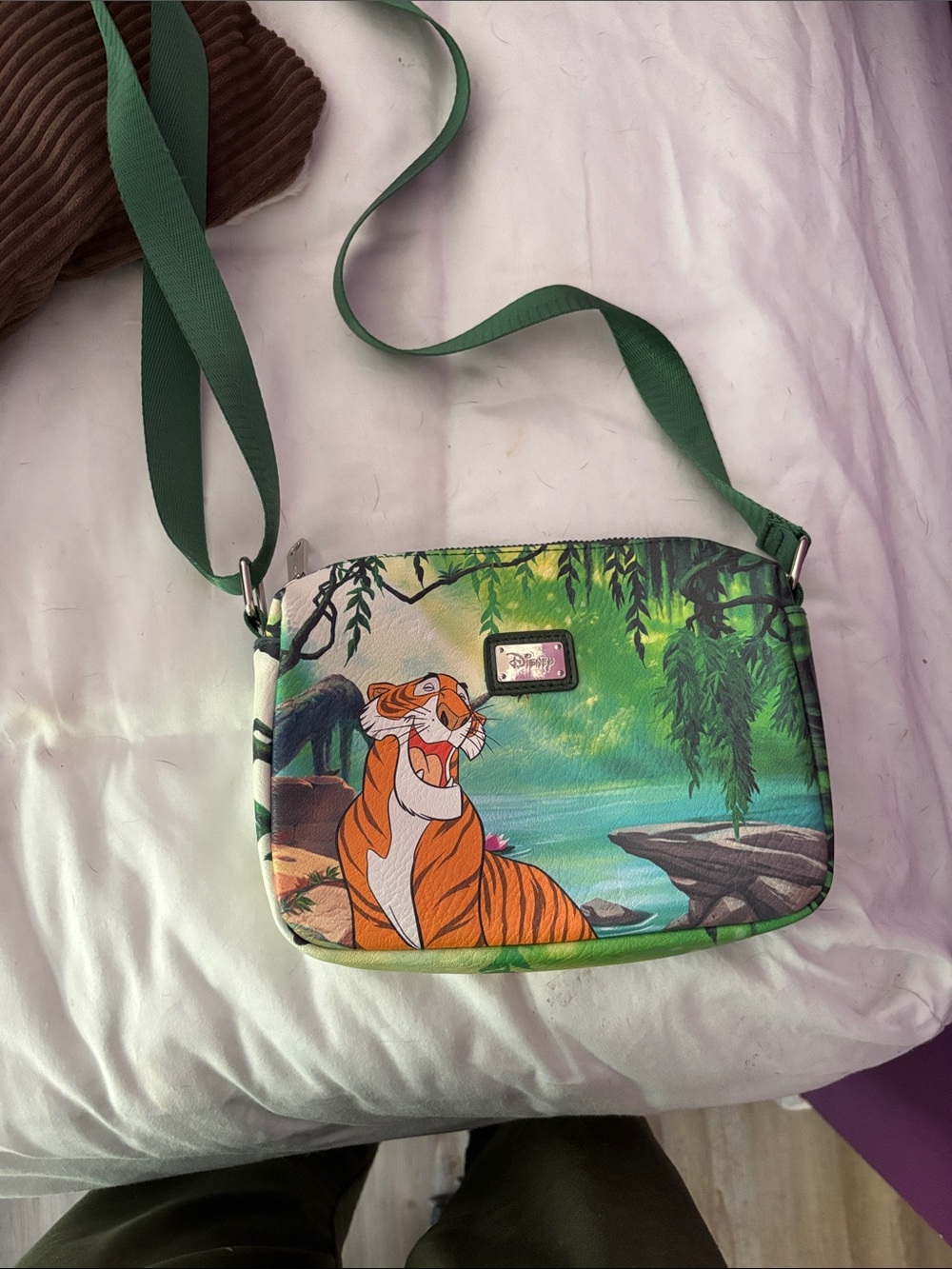 Green Jungle Tiger Crossbody Bag